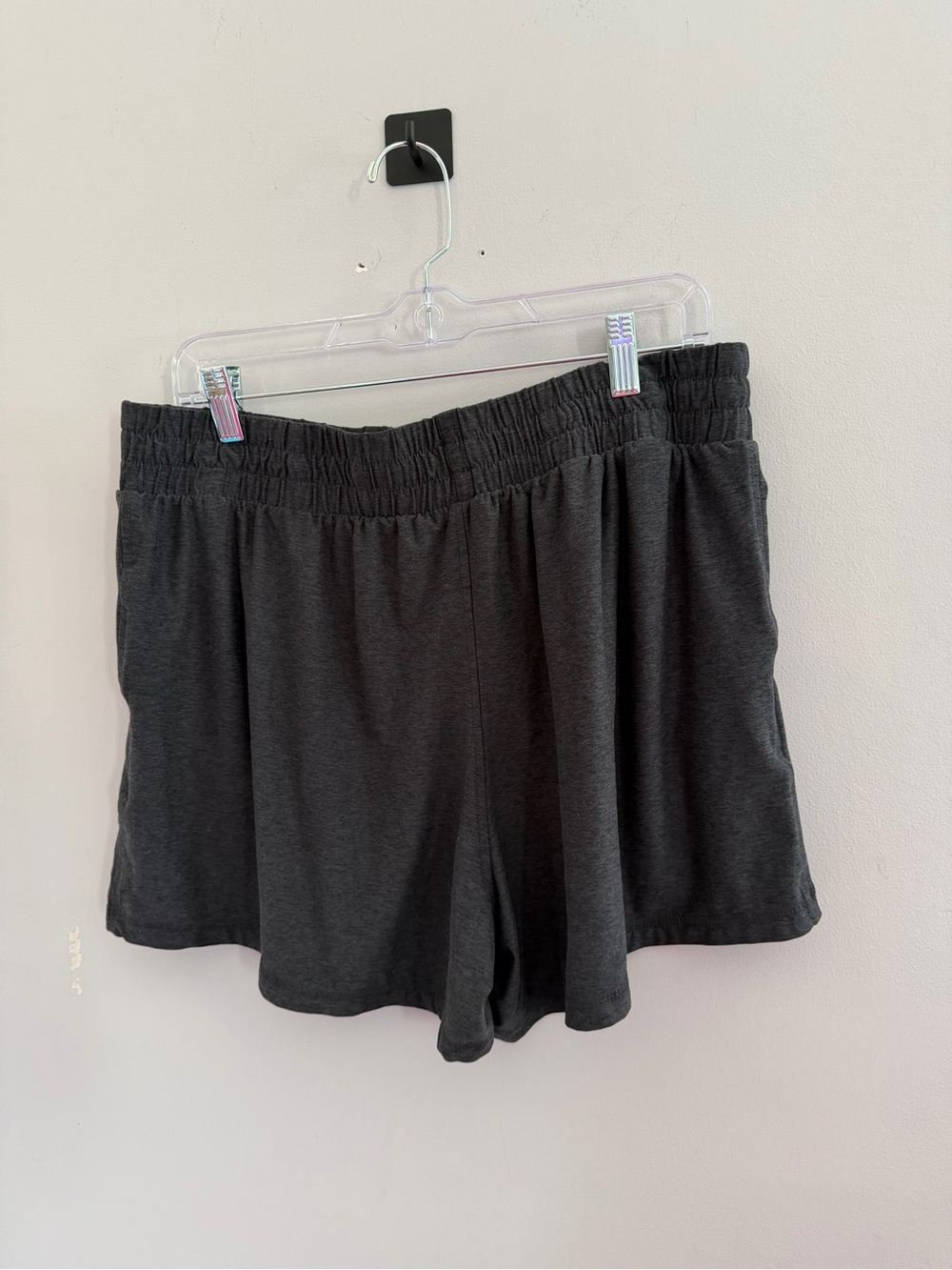 Athletic Works Dark Gray Elastic Waist Athletic Shorts - Picture 8 of 9